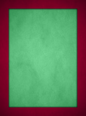 Wall Mural - Elegant Light Green Parchment. Rich Red Textured Frame. Portrait Orientation.