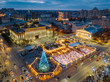© Mulderphoto - Street illumination during new year celebration in central square of Lenin in Voronezh, Russia, aerial view