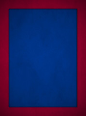 Wall Mural - Elegant Rich Blue Parchment. Rich Red Textured Frame. Portrait Orientation.