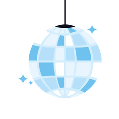 Sticker - disco ball on white background