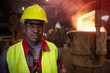 © Caiaimage/Agnieszka Olek/Caia Image - Portrait serious, confident steelworker in steel mill