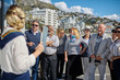 © Trevor Adeline/Caia Image - Active senior tourist friends listening to tour guide