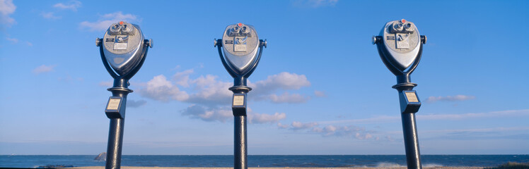 Poster - Coin-operated viewing binoculars for tourists, Cape May, New Jersey