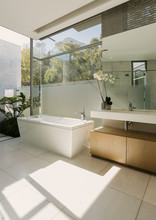 Sunny Modern Luxury Home Showcase Bathroom