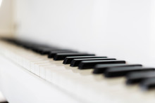 Close Up Black And White Piano Keys