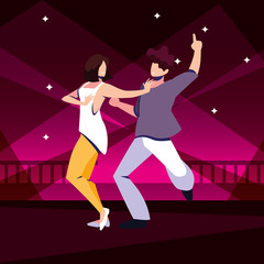 Poster - couple of people dancing in nightclub