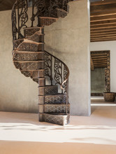 Home Showcase Interior Spiral Iron Staircase