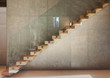 © Tom Merton/Caia Image - Home showcase interior modern floating wooden staircase