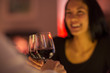 © Tom Merton/Caia Image - Couple toasting wine glasses