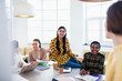 © Sam Edwards/Caia Image - Businesswomen talking in conference room meeting