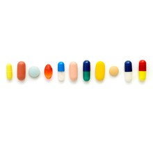 Coloured Capsules And Tablets