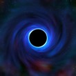 © Science RF - A black hole warping the space around it