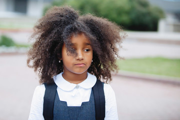 Wall Mural - Portrait of an African American girl.