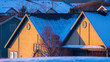 © Jason - Panorama House roof covered in snow in golden evening light