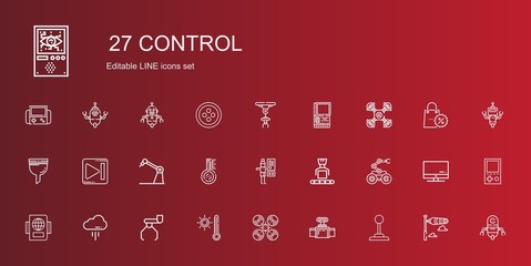 Canvas Print - control icons set