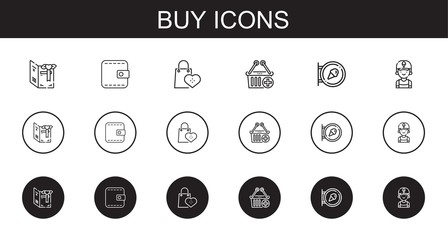 Wall Mural - buy icons set