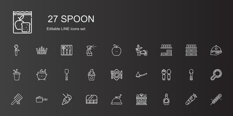 Sticker - spoon icons set