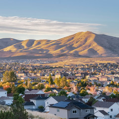 Wall Mural - Square Houses in the Utah Valley at sunrise