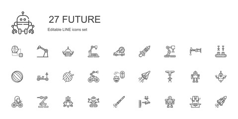 Wall Mural - future icons set