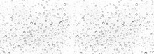 Rain Drops On Window Glasses Surface Natural Pattern Of Raindrops. Natural Pattern Of Raindrops On White Background For Your Design.