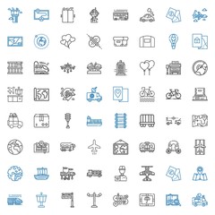 Wall Mural - transport icons set