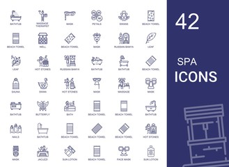 Poster - spa icons set