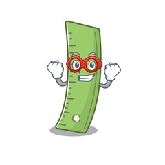 Sticker - Smiley mascot of ruler dressed as a Super hero