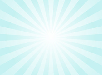 sunlight background. pale blue color burst background with white highlight.