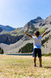 © Victor - Lonely boy in a meadow looking the mountains
