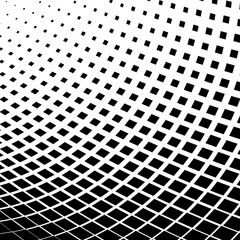 Poster - Halftone geometic warped pattern background.