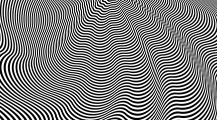Poster - Abstract psychedelic art stripped background vector design.