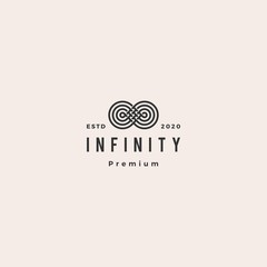 Wall Mural - infinity mobius logo vector icon hipster vintage retro