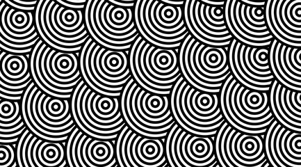 Aufkleber - Geometric pattern with stripped circles vector design.