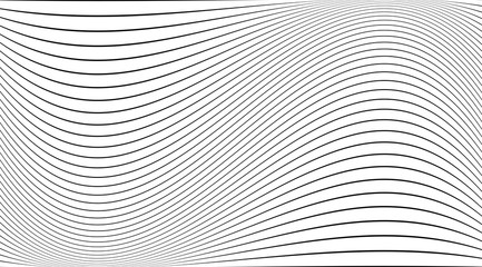 Aufkleber - Thin linear futuristic stripped pattern vector design.