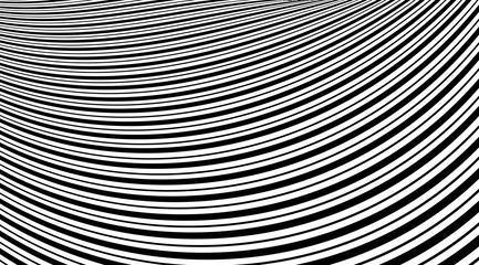 Aufkleber - Abstract black and white stripes background.