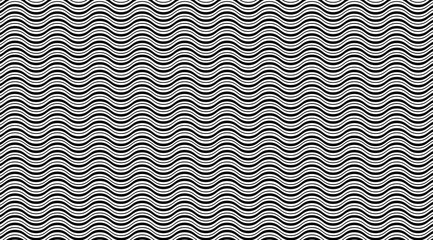 Aufkleber - Abstract modern stripped wavy pattern backdrop. Optical illusion background.