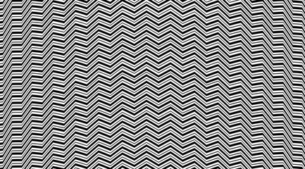 Aufkleber - Zig zag stripes geometric pattern. Optical illusion background