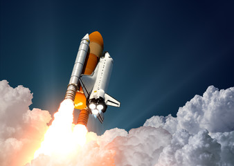 Wall Mural - space shuttle launch