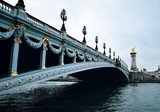 Fototapeta Paryż - Bridge Pont Alexandre in Paris