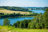 Fototapeta Miasto - Kaszuby wzgórza jezioro las łąka