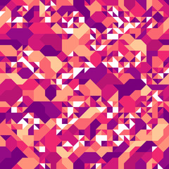 Mosaic seamless background, vector chaotic abstract geometric tiling background, interior design element or wallpaper, wrapping paper or web design.