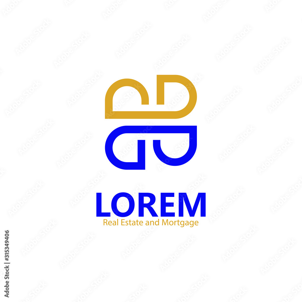 Initial Typography logo design template Stock Vector | Adobe Stock