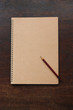 © art_craft - シンプルなノートの表紙と鉛筆（合成用）