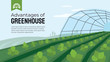 © OlgaStrelnikova - Vector illustration of advantage of greenhouse. Polyhouse cultivation in agriculture. Design template for horticulture or agronomy. Template with greenhouse farming for banner, poster, flyer, layout.