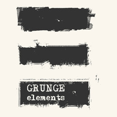 Abstract grunge stamp element set on white background.