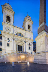 Wall Mural - The church of the Santissima Trinita dei Monti, Rome, Italy.