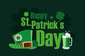 Sticker - Happy saint patricks day vector design