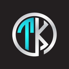 Sticker - TK Initial logo linked circle monogram