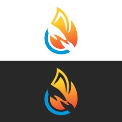 Wall Mural - HAND FIRE LOGO