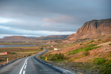 Sticker - Amazing road across Iceland in summer